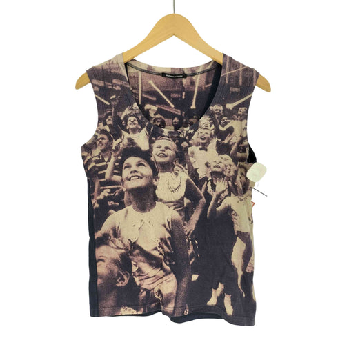 アバハウスドゥヴィネット abahouse devinette フォト 総柄 プリント タンクトップ レディース